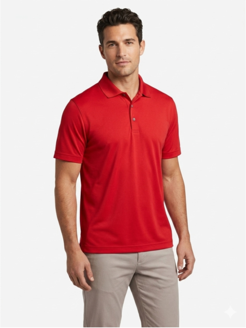 Men's Adidas Performance Golf Polo Shirt Red - Size Large - 758